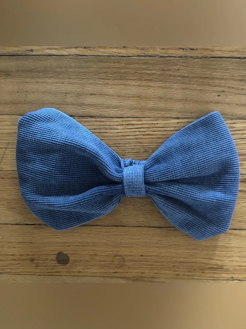 Aerie Blue Waffle-Knit Bow Headband